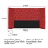 Kit Cabeceira e Calçadeira Baú Queen Everest P02 160 cm para cama Box Corano Vermelho - Amarena Móveis