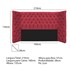 Kit Cabeceira e Calçadeira Baú Queen Everest P02 160 cm para cama Box Suede Vermelho - Amarena Móveis