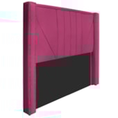 Kit Cabeceira e Calçadeira Baú Queen Minsk P02 160 cm para cama Box Suede Pink - Amarena Móveis