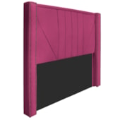 Kit Cabeceira e Calçadeira Baú Queen Minsk P02 160 cm para cama Box Suede Pink - Amarena Móveis