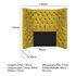 Kit Cabeceira e Calçadeira Baú Solteiro Everest P02 90 cm para cama Box Suede Amarelo - Amarena Móveis
