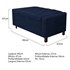Kit Cabeceira e Calçadeira Baú Solteiro Everest P02 90 cm para cama Box Suede Azul Marinho - Amarena Móveis