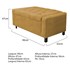Kit Cabeceira e Calçadeira Baú Solteiro Everest P02 90 cm para cama Box Suede Mostarda - Amarena Móveis