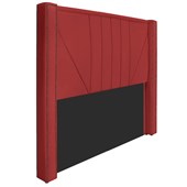Kit Cabeceira e Calçadeira Baú Solteiro Minsk P02 90 cm para cama Box Corano Vermelho - Amarena Móveis