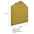 Kit Cabeceira e Calçadeira Casal Orlando P02 140 cm para cama Box Suede Amarelo - Amarena Móveis