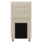 Kit Cabeceira e Calçadeira Copenhague 100 cm Solteiro Suede Bege AM Decor