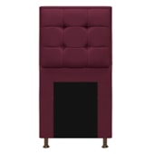 Kit Cabeceira e Calçadeira Copenhague 100 cm Solteiro Suede Bordô AM Decor