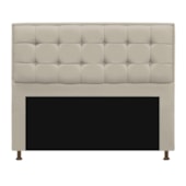 Kit Cabeceira e Calçadeira Copenhague 140 cm Casal Corano Bege AM Decor