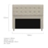 Kit Cabeceira e Calçadeira Copenhague 140 cm Casal Corano Bege AM Decor