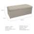 Kit Cabeceira e Calçadeira Copenhague 140 cm Casal Corano Bege AM Decor