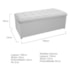 Kit Cabeceira e Calçadeira Copenhague 140 cm Casal Corano Branco AM Decor