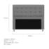Kit Cabeceira e Calçadeira Copenhague 140 cm Casal Corano Cinza AM Decor