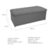Kit Cabeceira e Calçadeira Copenhague 140 cm Casal Corano Cinza AM Decor