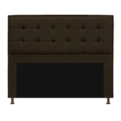 Kit Cabeceira e Calçadeira Copenhague 140 cm Casal Corano Marrom AM Decor