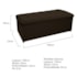 Kit Cabeceira e Calçadeira Copenhague 140 cm Casal Corano Marrom AM Decor