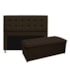 Kit Cabeceira e Calçadeira Copenhague 140 cm Casal Corano Marrom AM Decor