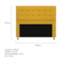 Kit Cabeceira e Calçadeira Copenhague 140 cm Casal Suede Amarelo AM Decor