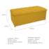 Kit Cabeceira e Calçadeira Copenhague 140 cm Casal Suede Amarelo AM Decor