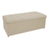 Kit Cabeceira e Calçadeira Copenhague 140 cm Casal Suede Bege AM Decor