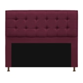 Kit Cabeceira e Calçadeira Copenhague 140 cm Casal Suede Bordô AM Decor