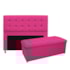 Kit Cabeceira e Calçadeira Copenhague 140 cm Casal Suede Pink AM Decor