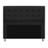 Kit Cabeceira e Calçadeira Copenhague 140 cm Casal Suede Preto AM Decor