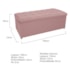Kit Cabeceira e Calçadeira Copenhague 140 cm Casal Suede Rosê AM Decor