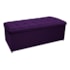 Kit Cabeceira e Calçadeira Copenhague 140 cm Casal Suede Roxo AM Decor