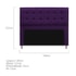 Kit Cabeceira e Calçadeira Copenhague 140 cm Casal Suede Roxo AM Decor