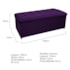 Kit Cabeceira e Calçadeira Copenhague 140 cm Casal Suede Roxo AM Decor