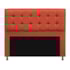 Kit Cabeceira e Calçadeira Copenhague 140 cm Casal Suede Terracota AM Decor