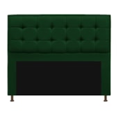 Kit Cabeceira e Calçadeira Copenhague 140 cm Casal Suede Verde AM Decor