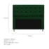 Kit Cabeceira e Calçadeira Copenhague 140 cm Casal Suede Verde AM Decor