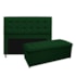 Kit Cabeceira e Calçadeira Copenhague 140 cm Casal Suede Verde AM Decor