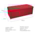Kit Cabeceira e Calçadeira Copenhague 140 cm Casal Suede Vermelho AM Decor