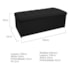 Kit Cabeceira e Calçadeira Copenhague 160 cm Queen Size Suede Preto AM Decor