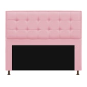 Kit Cabeceira e Calçadeira Copenhague 160 cm Queen Size Suede Rosa Bebê AM Decor