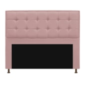 Kit Cabeceira e Calçadeira Copenhague 160 cm Queen Size Suede Rosê AM Decor