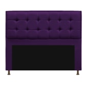 Kit Cabeceira e Calçadeira Copenhague 160 cm Queen Size Suede Roxo AM Decor