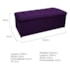 Kit Cabeceira e Calçadeira Copenhague 160 cm Queen Size Suede Roxo AM Decor