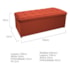 Kit Cabeceira e Calçadeira Copenhague 160 cm Queen Size Suede Terracota AM Decor