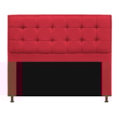 Kit Cabeceira e Calçadeira Copenhague 160 cm Queen Size Suede Vermelho AM Decor