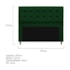 Kit Cabeceira e Calçadeira Copenhague 195 cm King Size Suede Verde AM Decor