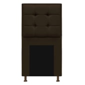 Kit Cabeceira e Calçadeira Copenhague 90 cm Solteiro Corano Marrom AM Decor