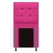 Kit Cabeceira e Calçadeira Copenhague 90 cm Solteiro Suede Pink AM Decor