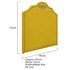 Kit Cabeceira e Calçadeira King Orlando P02 195 cm para cama Box Corano Amarelo - Amarena Móveis