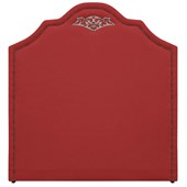 Kit Cabeceira e Calçadeira King Orlando P02 195 cm para cama Box Corano Vermelho - Amarena Móveis