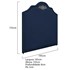 Kit Cabeceira e Calçadeira King Orlando P02 195 cm para cama Box Suede Azul Marinho - Amarena Móveis