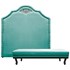 Kit Cabeceira e Calçadeira King Orlando P02 195 cm para cama Box Suede Azul Tiffany - Amarena Móveis