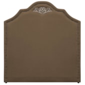 Kit Cabeceira e Calçadeira King Orlando P02 195 cm para cama Box Suede Marrom - Amarena Móveis